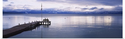 Pier on the water, Lake Tahoe, California