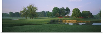 Pond on a golf course, Westwood Country Club, Vienna, Virginia