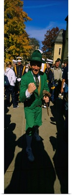 Portrait of a mid adult man in a parade marching band, University Of Notre Dame, South Bend, Indiana
