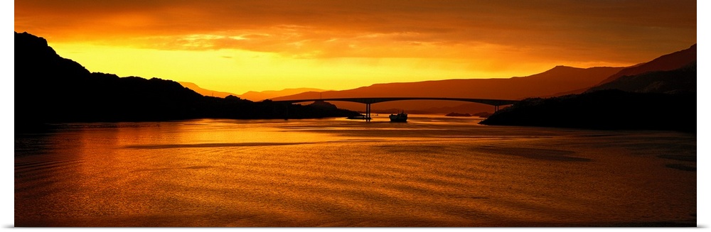 Raftsundet Bridge at Sunset Lofoten Islands Norway