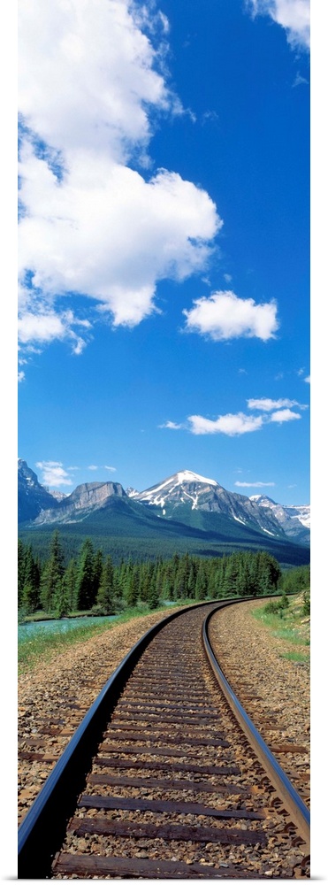 Rail Road Tracks Banff National Park Alberta Canada