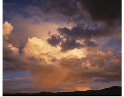 Rain and storm clouds over Colorado on a summer's evening