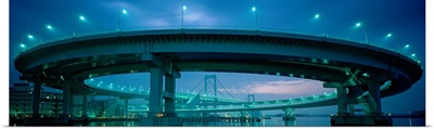 Rainbow Bridge and Daiba Line Tokyo Japan
