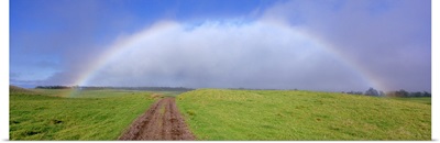 Rainbow over a landscape, Kamuela, Big Island, Hawaii