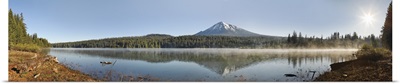 Reflection of a mountain in water, Mt McLoughlin, Oregon