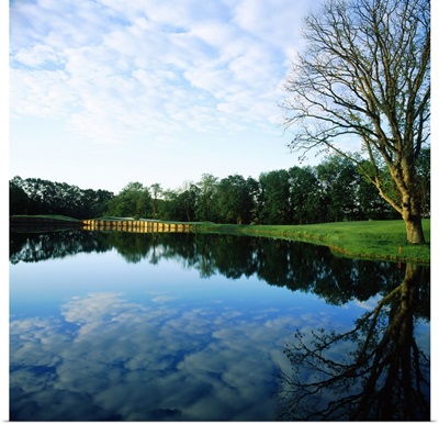 Reflection of clouds on water, Greystone Golf Course, White Hall, Maryland