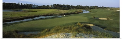 River and a golf course, Ocean Course, Kiawah Island Golf Resort, Kiawah Island, Charleston County, South Carolina