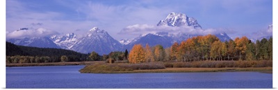 River with mountains in the background Oxbow Bend Snake River Grand Teton National Park Teton County Wyoming