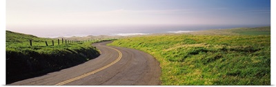 Road along the coast, Point Reyes National Seashore, Point Reyes, Marin County, California,
