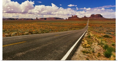 Road passing through a valley, Monument Valley, San Juan County, Utah