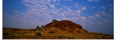 Rock formation on a landscape, The Pilbara, Western Australia, Australia
