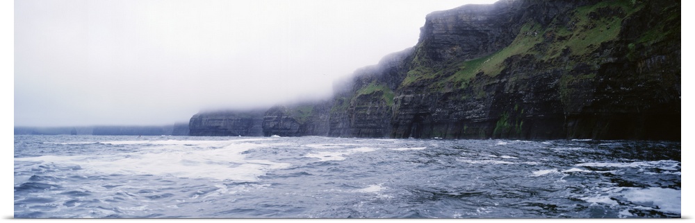 Rock formations at the waterfront, Cliffs Of Moher, The Burren, County Clare, Republic Of Ireland