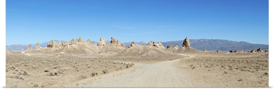 Rock formations in a desert, Trona, San Bernardino County, California