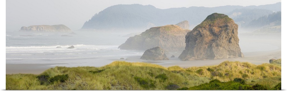 Rock formations in the ocean, Oregon Coast, Myers Creek Beach, Pistol River State Park, Oregon, USA.