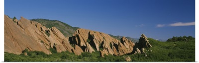 Rock formations on a hillside, Roxborough Park, Colorado