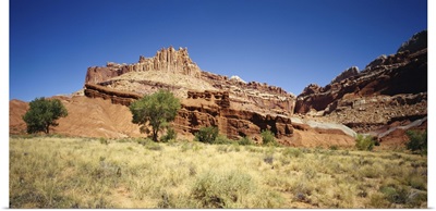 Rock formations on a landscape, Canyon De Chelly, Arizona