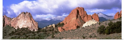 Rock formations on a landscape, Garden of The Gods, Colorado Springs, Colorado