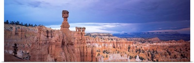 Rock formations on a landscape, Thor's Hammer, Bryce Canyon National Park, Utah