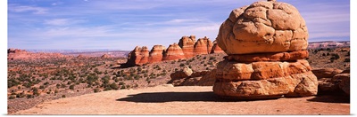 Rock formations on an arid landscape, Big Mac, Coyote Butte, Paria Canyon Vermilion Cliffs Wilderness, Utah,