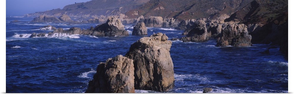 Rock formations on the beach, Big Sur, Garrapata State Beach, Monterey Coast, California