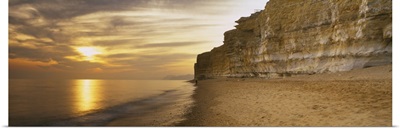 Rock formations on the beach, Burton Bradstock, Dorset, England