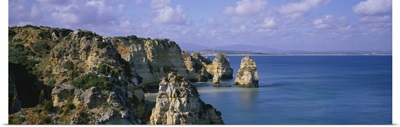 Rock formations on the beach, Lagos, Algarve, Portugal