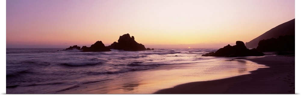 Rock formations on the beach, Pfeiffer Big Sur State Beach, Big Sur, California