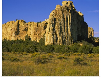 Rock on a landscape, Inscription Rock, Ramah Navajo Indian Reservation, El Morro National Monument, Cibola County, New Mexico