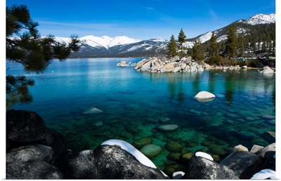 Rocks in a lake, Lake Tahoe, California