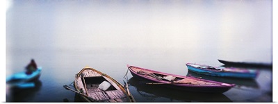 Row boats in a river, Ganges River, Varanasi, Uttar Pradesh, India
