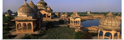Ruins of a temple at the riverside, Govardhan Temple, Mathura District, Uttar Pradesh, India