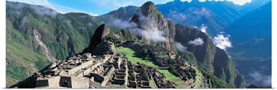 Ruins of ancient buildings, Inca Ruins, Machu Picchu, Peru