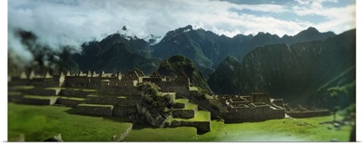 Ruins of buildings at an archaeological site Inca Ruins Machu Picchu Cusco Region Peru