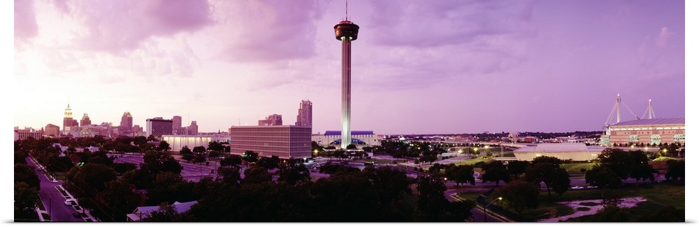 San Antonio, TX downtown panorama.