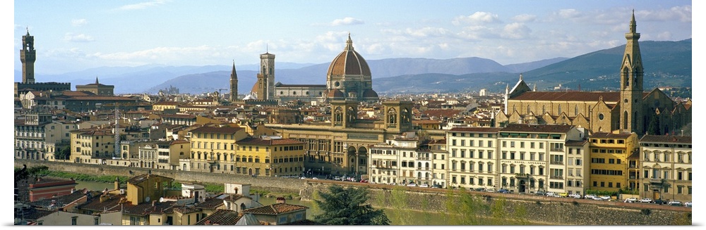 Florence, Italy view of central city from San Niccolo district