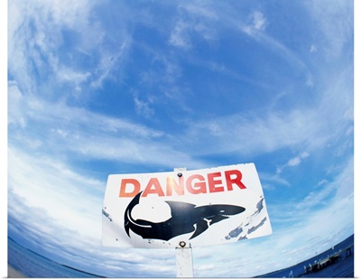 Shark Danger Sign Sydney Australia