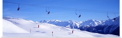 Ski Lift in Mountains Switzerland