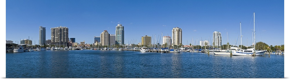 Skyline at the waterfront, St. Petersburg, Pinellas County, Florida