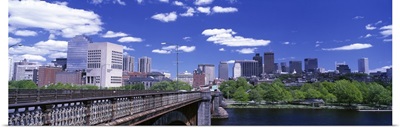 Skyline fr Longfellow Bridge Boston MA