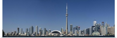 Skylines in a city, CN Tower, Toronto, Ontario, Canada
