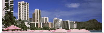 Skyscrapers at the waterfront, Honolulu, Oahu, Hawaii