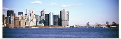 Skyscrapers at the waterfront, Lower Manhattan, Manhattan, New York City, New York State