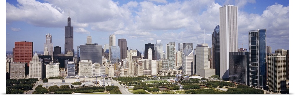 Skyscrapers in a city, Chicago, Cook County, Illinois