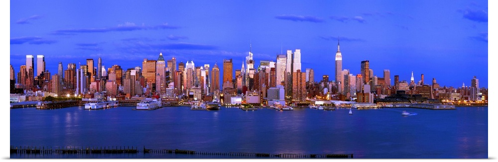 Skyscrapers in a city, Manhattan, New York City, New York State, USA