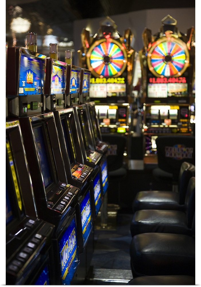Slot machines at an airport, McCarran International Airport, Las Vegas, Nevada, USA
