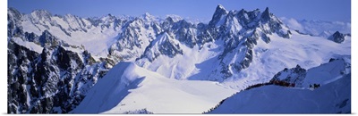 Snow On Mountains Chamonix France