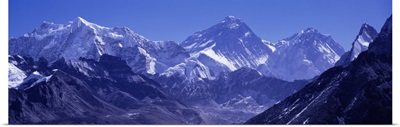 Snow on mountains, Goyko Valley, Mt Everest, Khumbu, Nepal