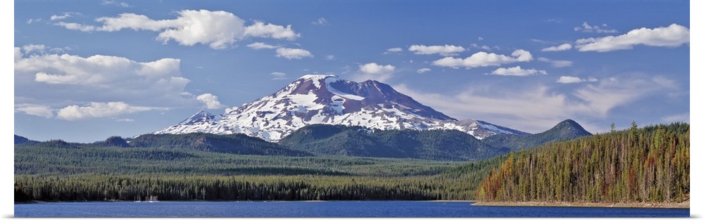 Snowcapped mountain on a landscape, South Sister, Oregon