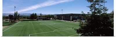 Soccer field at a university campus, Santa Clara University, Santa Clara, California