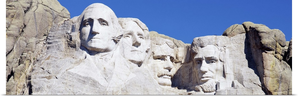 A panorama of Mount Rushmore, a tribute meant to symbolize the first 150 years of American government.